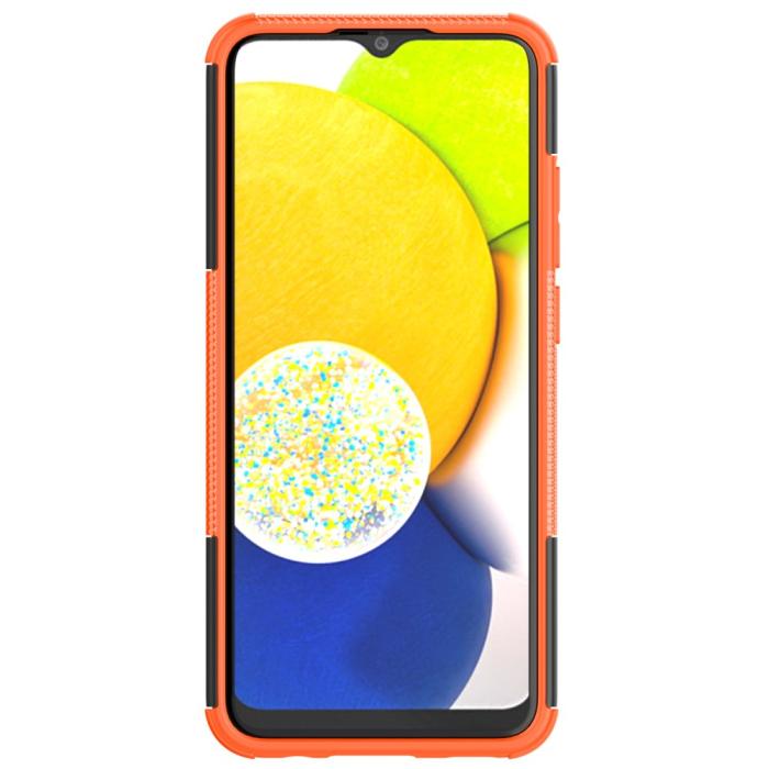 Bild 2,  Samsung Galaxy A03 Skal Stöttåligt med Stöd Orange - Teknikhallen.se