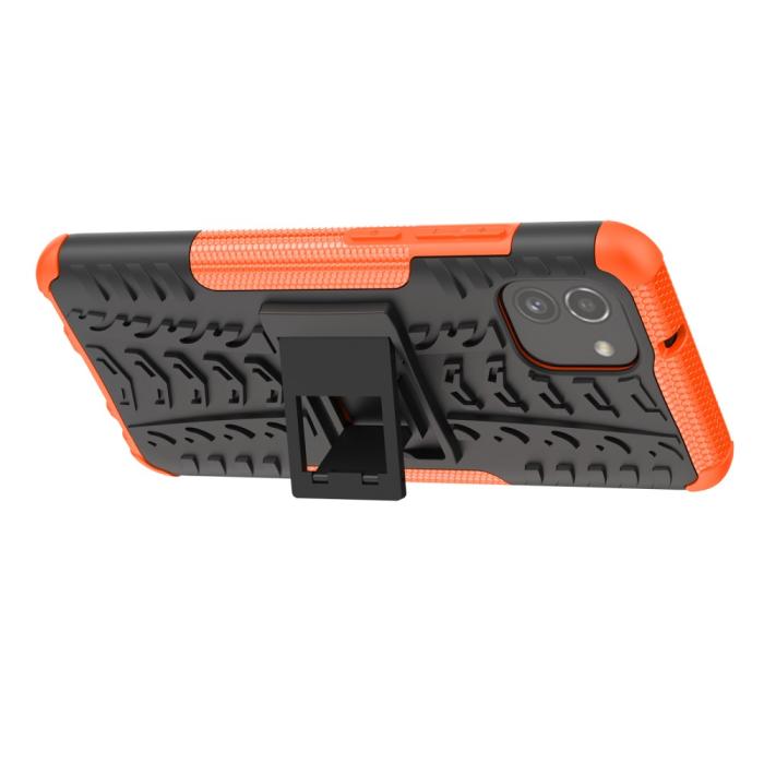 Bild 4,  Samsung Galaxy A03 Skal Stöttåligt med Stöd Orange - Teknikhallen.se