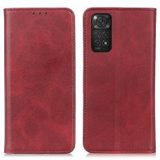  Xiaomi Redmi Note 11 4G Fodral Flip L&auml;der R&ouml;d - Teknikhallen.se