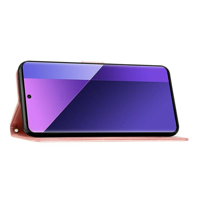 Bild 3,  Samsung Galaxy A27 5G Fodral Blommor/Fjärilar Roséguld - Teknikhallen.se