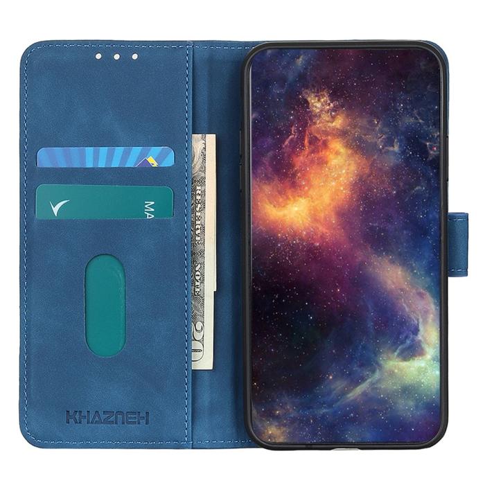 Bild 3, KHAZNEH KHAZNEH Xiaomi Redmi 13C 4G Fodral Retro Läder Blå - Teknikhallen.se