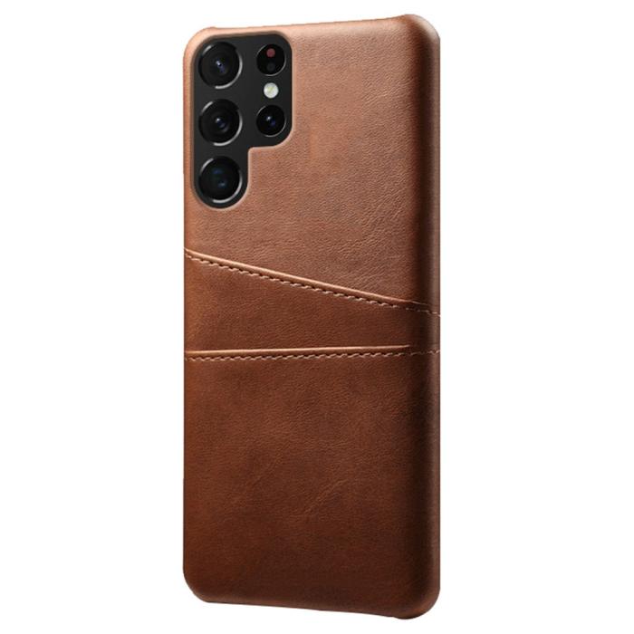 Bild 2,  Samsung Galaxy S22 Ultra Skal Kortfack Brun - Teknikhallen.se