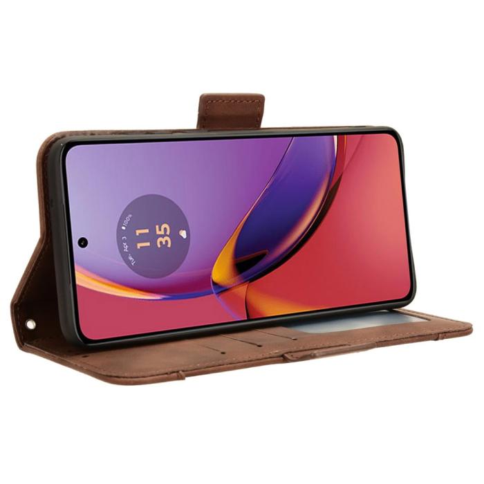 Bild 3,  Motorola Moto G84 5G Fodral Med Avtagbart Kortfodral Brun - Teknikhallen.se