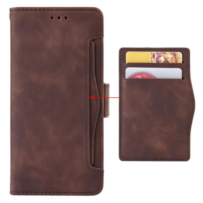 Bild 4,  Motorola Moto G84 5G Fodral Med Avtagbart Kortfodral Brun - Teknikhallen.se