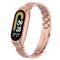  Lyxigt Metallarmband Armband Xiaomi Smart Band 8 Roséguld - Teknikhallen.se