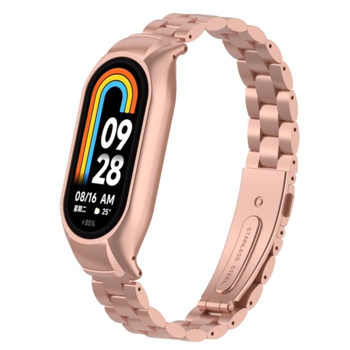 Bild 3,  Xiaomi Smart Band 8 Lyxigt Metallarmband Roséguld - Teknikhallen.se