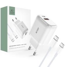 Tech-Protect Tech-Protect 20W V&auml;ggladdare PD Inkl. USB-C - USB-C Kabel Vit - Teknikhallen.se