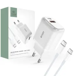 Tech-Protect Tech-Protect 20W Väggladdare PD Inkl. USB-C - USB-C Kabel Vit - Teknikhallen.se