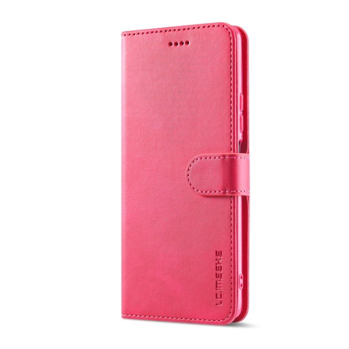 Bild 2, LC.IMEEKE LC.IMEEKE Xiaomi 12 Pro Fodral Läder Röd/Rosa - Teknikhallen.se