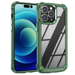  iPhone 16 Pro Skal Shockproof Hybrid Armor Grön - Teknikhallen.se