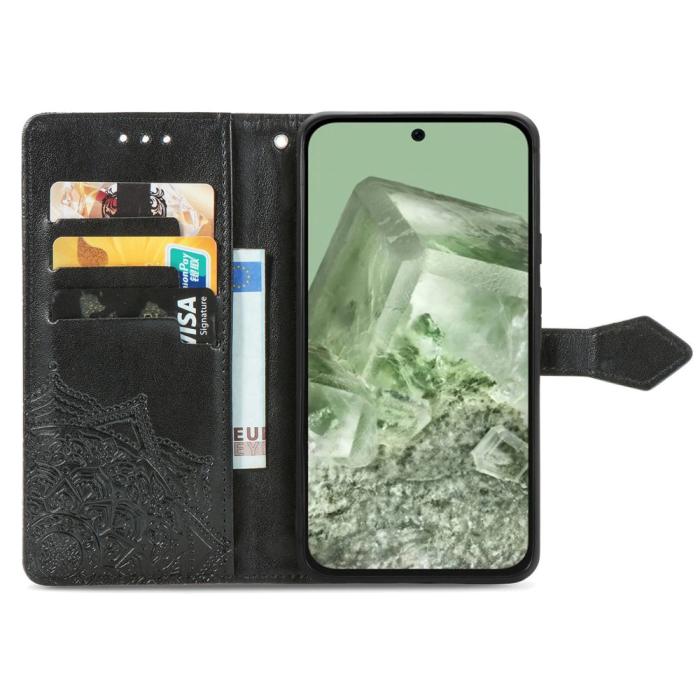 Bild 2,  Google Pixel 8A Mandal Läder Fodral Svart - Teknikhallen.se