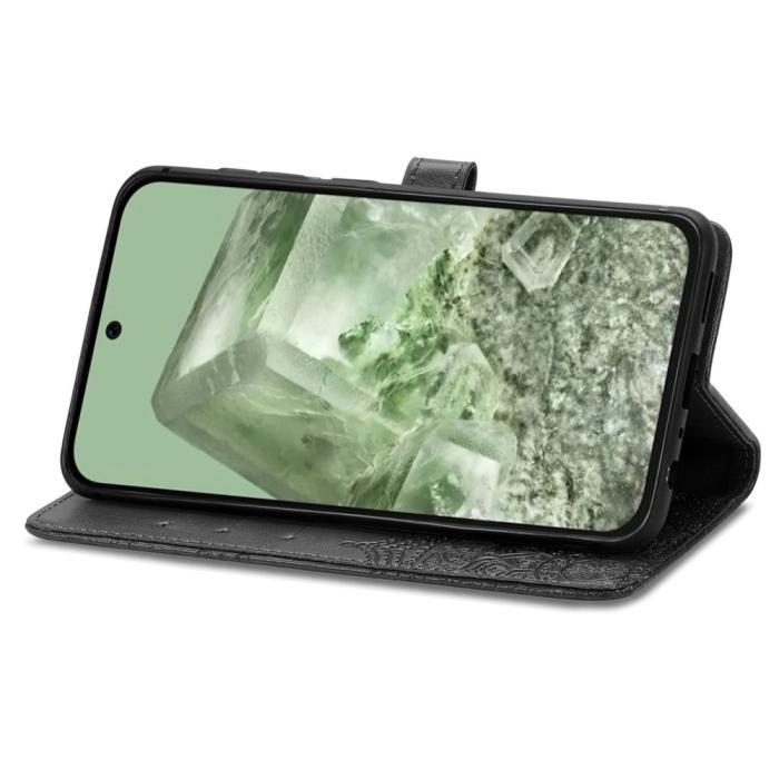 Bild 3,  Google Pixel 8A Mandal Läder Fodral Svart - Teknikhallen.se