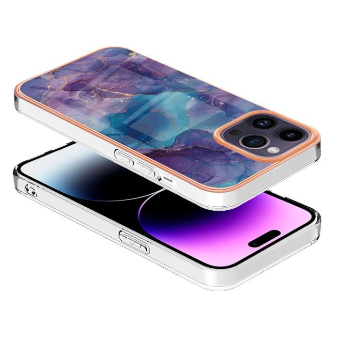 Bild 3,  iPhone 16 Pro Skal TPU Marmor Lila - Teknikhallen.se