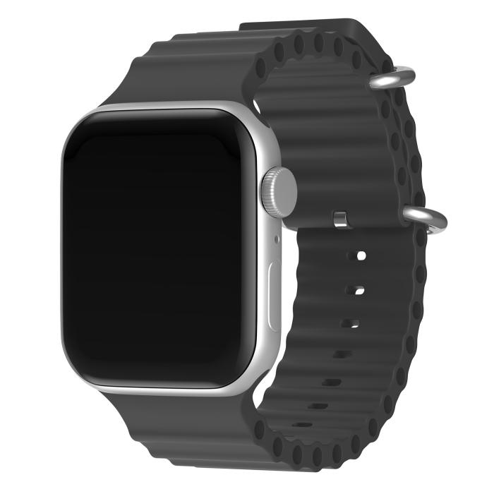 Bild 2, ColorPop Apple Watch 42/41/40/38 mm Armband Ocean Wave Svart - Teknikhallen.se