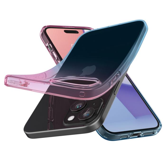 Bild 6, Spigen Spigen iPhone 15 Skal Liquid Crystal Gradation Pink - Teknikhallen.se