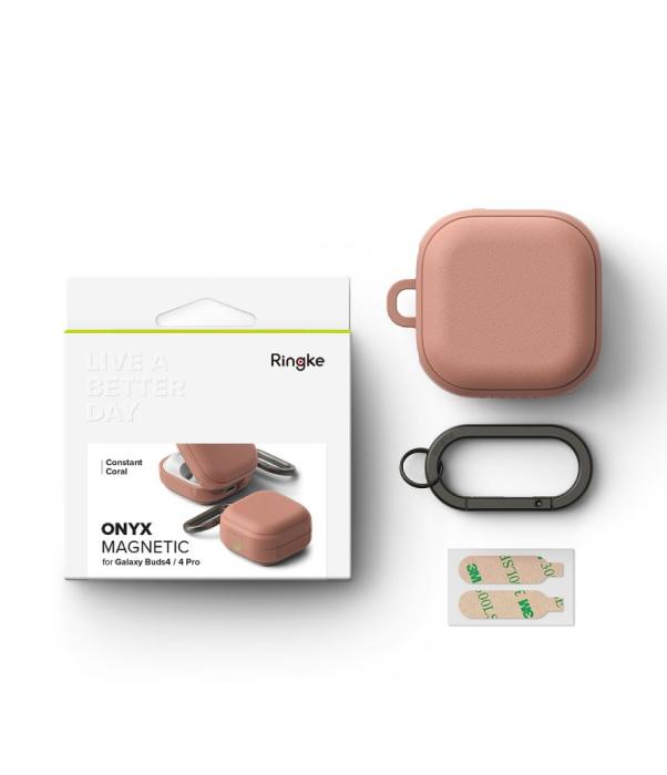 Bild 6, Ringke Ringke Galaxy Buds 4 / 4 Pro Skal MagSafe Onyx Constant Coral - Teknikhallen.se