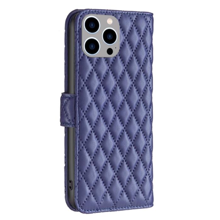 Bild 3,  iPhone 15 Pro Max Fodral Diamond Läder Blå - Teknikhallen.se