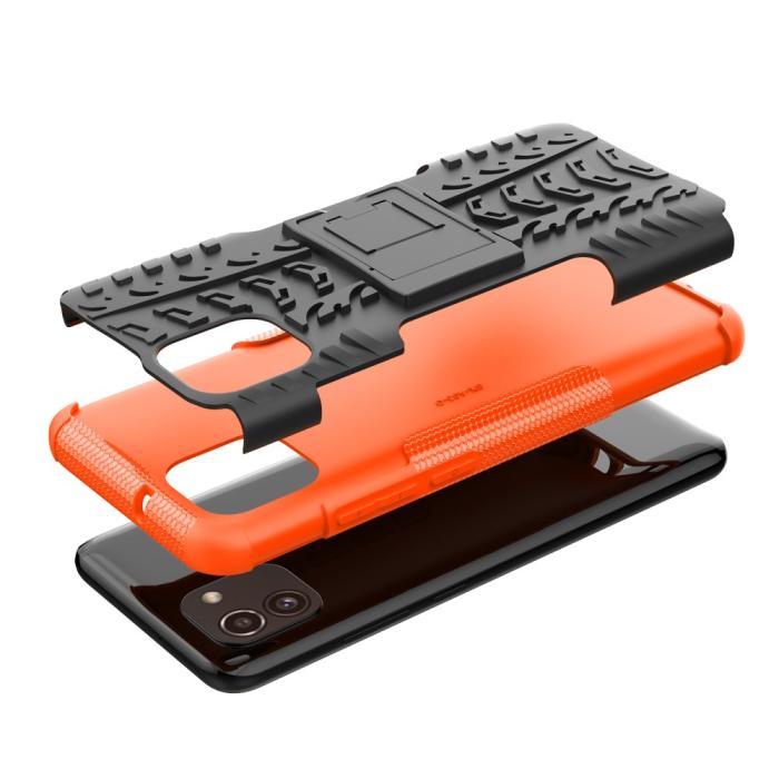 Bild 6,  Samsung Galaxy A03 Skal Stöttåligt med Stöd Orange - Teknikhallen.se