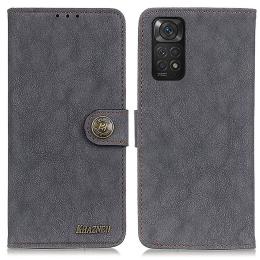 KHAZNEH KHAZNEH Xiaomi Redmi Note 11 4G Fodral Split Läder Svart - Teknikhallen.se