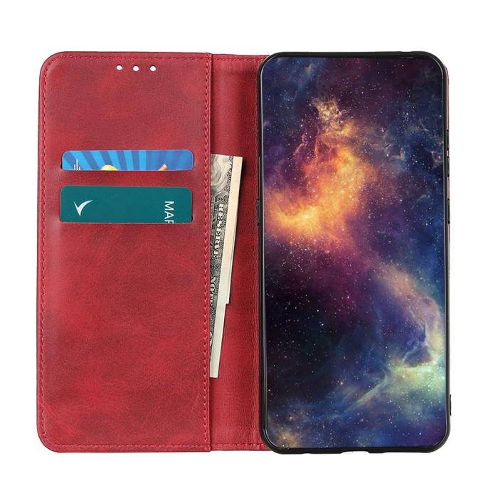 Bild 4,  Xiaomi Redmi Note 11 4G Fodral Flip Läder Röd - Teknikhallen.se