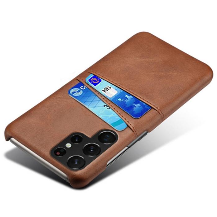 Bild 3,  Samsung Galaxy S22 Ultra Skal Kortfack Brun - Teknikhallen.se