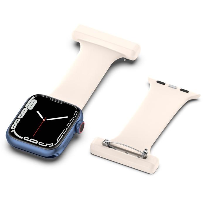 Bild 5,  Apple Watch 38/40/41/42 mm Rem Sjuksköterska Ivory - Teknikhallen.se