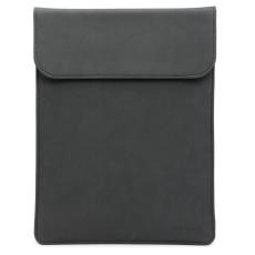  13-14" Nubuck L&auml;der Vertikal Laptop V&auml;ska Matt Svart - Teknikhallen.se