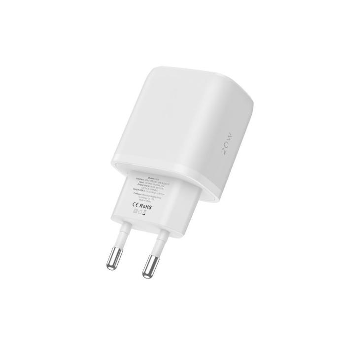 Bild 5, Tech-Protect Tech-Protect 20W Väggladdare PD Inkl. USB-C - USB-C Kabel Vit - Teknikhallen.se