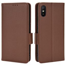  Xiaomi Redmi 9A / 9AT Fodral Litchi Textur Brun - Teknikhallen.se