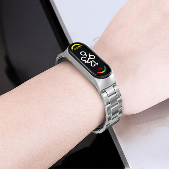 Bild 3, Tech-Protect Tech-Protect Lyxigt Metallarmband Xiaomi Mi Smart Band 7 Roséguld - Teknikhallen.se