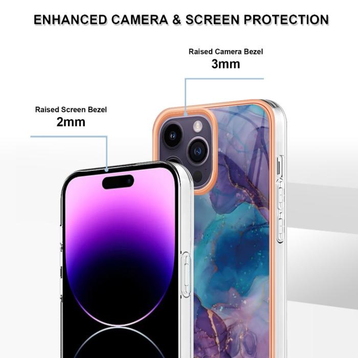 Bild 4,  iPhone 16 Pro Skal TPU Marmor Lila - Teknikhallen.se