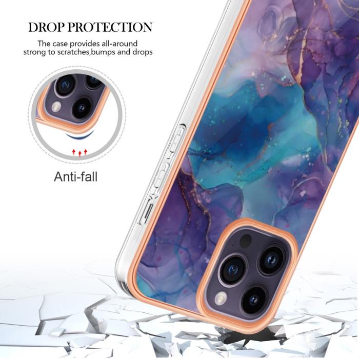 Bild 5,  iPhone 16 Pro Skal TPU Marmor Lila - Teknikhallen.se