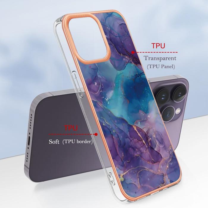 Bild 6,  iPhone 16 Pro Skal TPU Marmor Lila - Teknikhallen.se