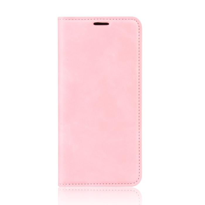 Bild 2,  Samsung Galaxy S20 FE - Silkeslent Läderfodral - Ljus Rosa - Teknikhallen.se