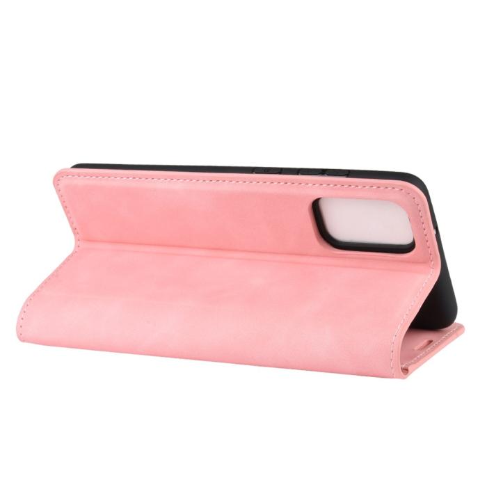 Bild 5,  Samsung Galaxy S20 FE - Silkeslent Läderfodral - Ljus Rosa - Teknikhallen.se