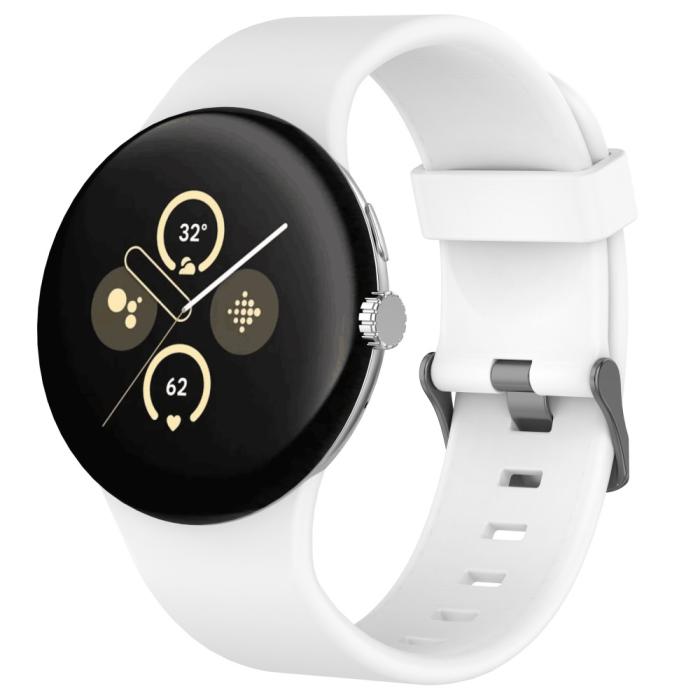 Bild 4,  Google Pixel Watch 4 / 3 45 mm Armband Silikon Vit - Teknikhallen.se
