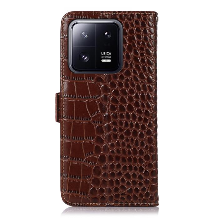 Bild 3,  Xiaomi 13 Pro 5G Fodral Krokodil Textur Brun - Teknikhallen.se