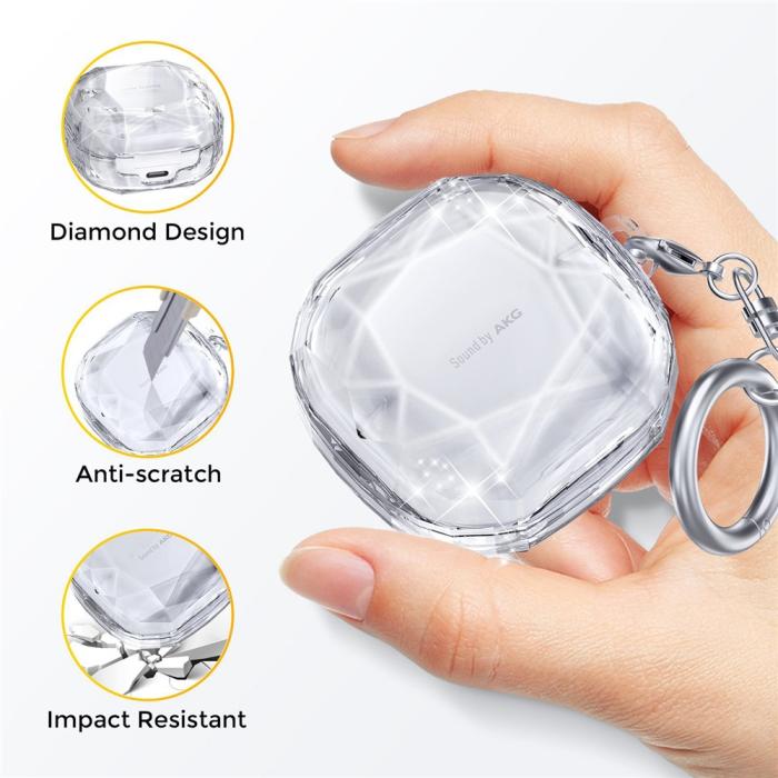 Bild 6, AHASTYLE AHASTYLE Galaxy Buds 2/Pro/Live Skal Diamond Svart - Teknikhallen.se