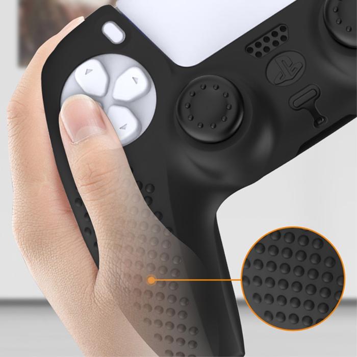 Bild 4,  PlayStation 5 Grip Skal Silikon Svart - Teknikhallen.se