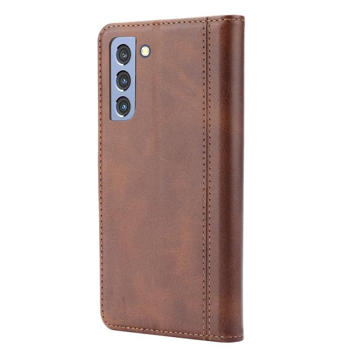 Bild 3,  Samsung Galaxy S22 Plus Fodral Premium Med Kortplats Brun - Teknikhallen.se