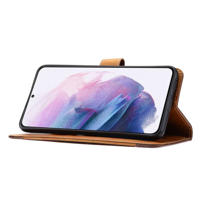 Bild 4,  Samsung Galaxy S22 Plus Fodral Premium Med Kortplats Brun - Teknikhallen.se