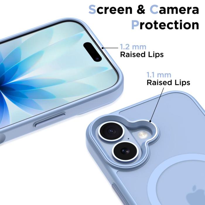 Bild 3, Tech-Protect Tech-Protect iPhone 17 Skal MagSafe MagMat Mist Blue - Teknikhallen.se
