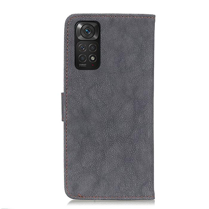 Bild 3, KHAZNEH KHAZNEH Xiaomi Redmi Note 11 4G Fodral Split Läder Svart - Teknikhallen.se