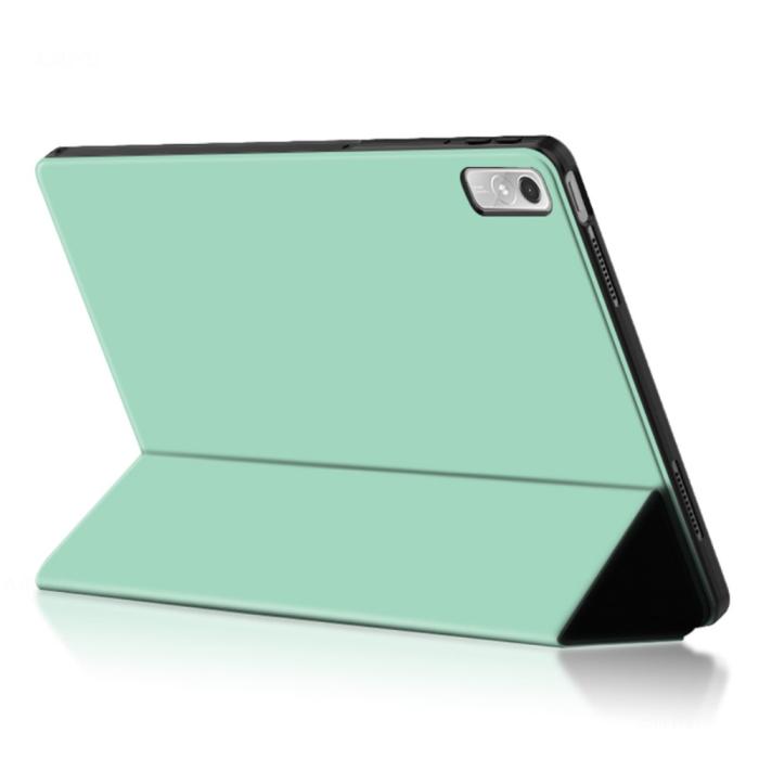Bild 4,  Lenovo Tab P11 Gen 2 Fodral Tri-Fold Läder Grön - Teknikhallen.se