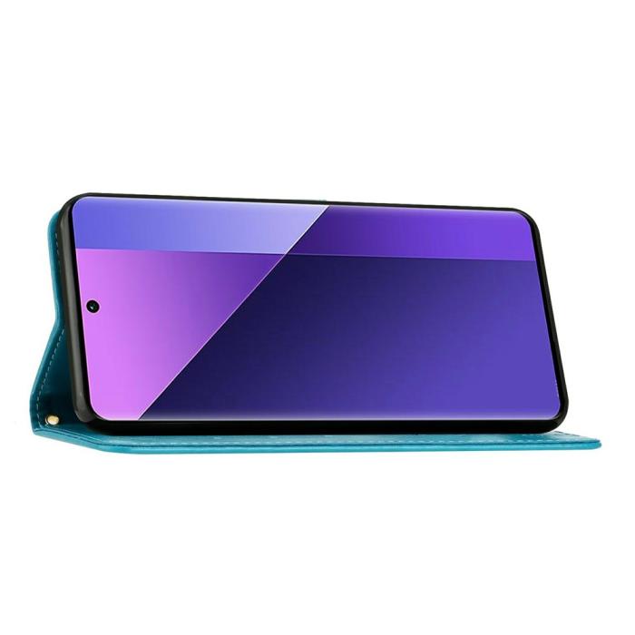 Bild 3,  Samsung Galaxy A27 5G Fodral Blommor/Fjärilar Blå - Teknikhallen.se