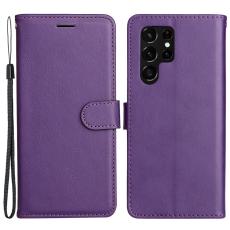  Samsung Galaxy S22 Ultra Fodral L&auml;der Lila - Teknikhallen.se