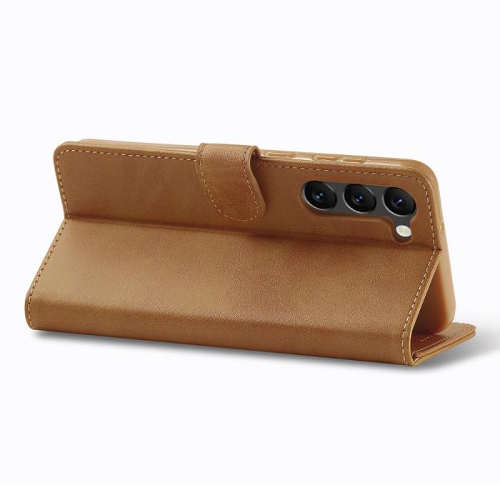 Bild 4, LC.IMEEKE LC.IMEEKE Samsung Galaxy S23 Plus Fodral Läder Brun - Teknikhallen.se