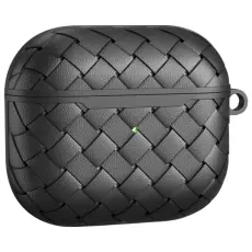  AirPods 3 Skal V&auml;vd Nylon Textur Svart - Teknikhallen.se