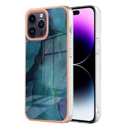  iPhone 16 Pro Skal TPU Marmor Grön - Teknikhallen.se