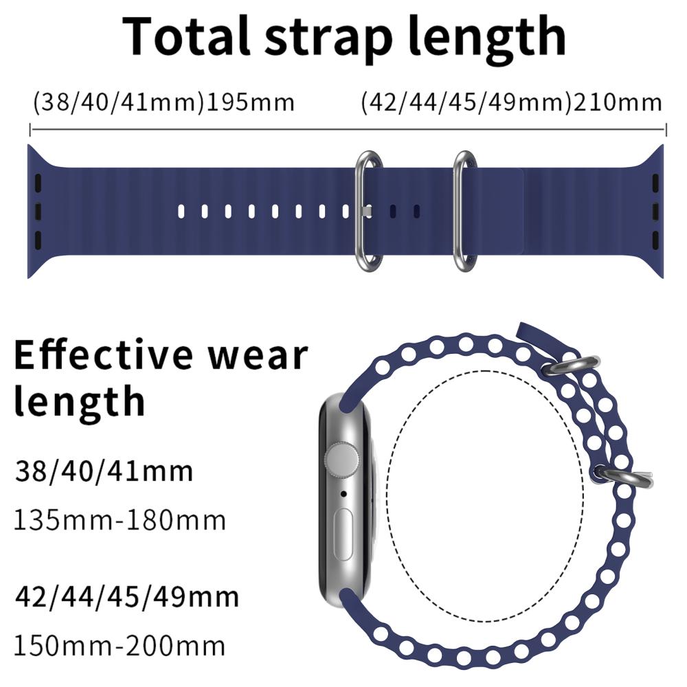 ColorPop Apple Watch 41/40/38 mm Armband Ocean Wave Midnight Blue - Teknikhallen.se